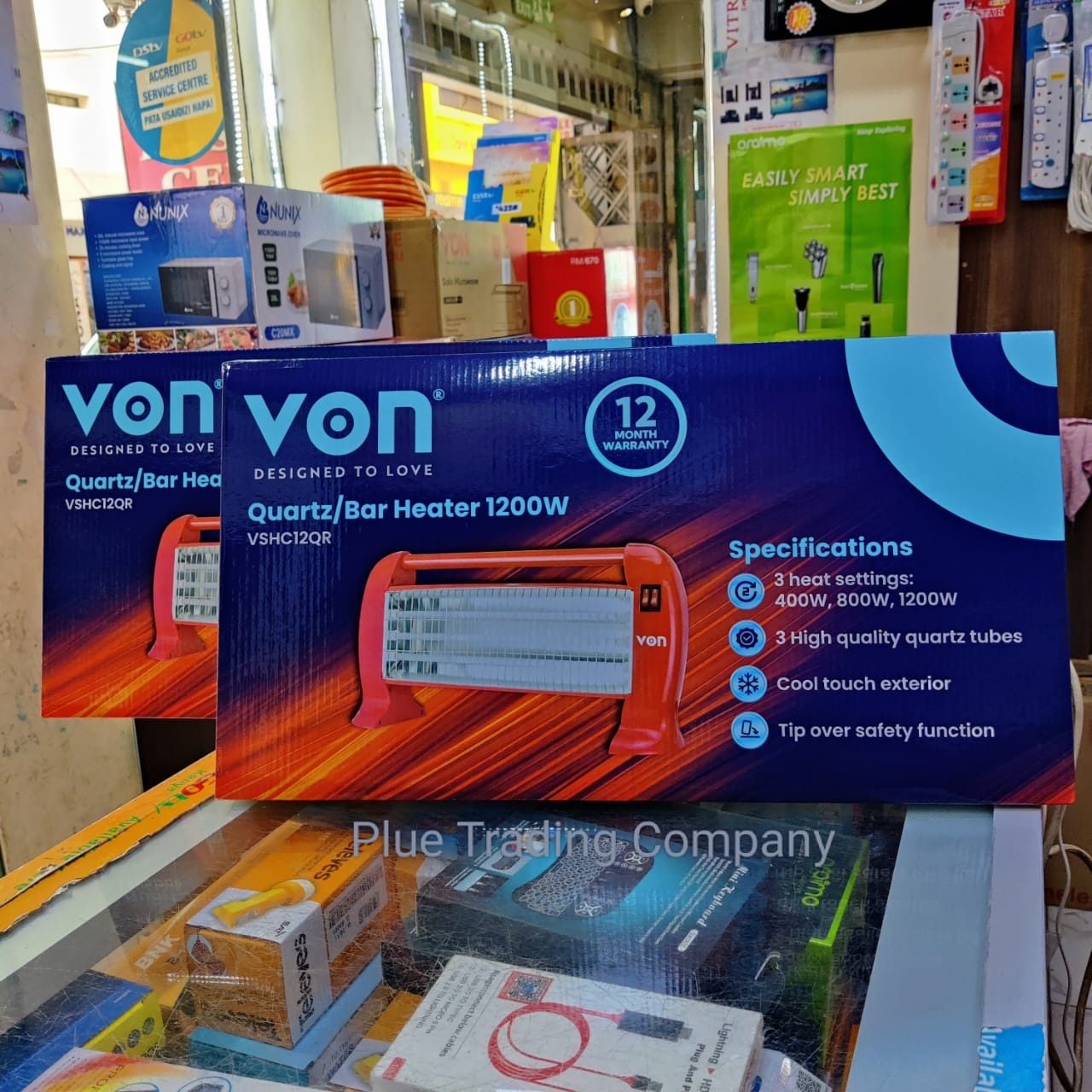 1-2.jpg VON Quartz Heater VSHK12QR 1200W - Image 1
